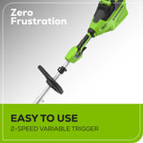 60V 16" Cordless Battery String Trimmer(Attachment Capable) w/ 4Ah Battery and 3A Charger