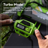 60V 21" Cordless Battery Dual Blade Self-Propelled Mower w/ (1) 8Ah battery and 6A Charger