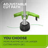 60V 16" Cordless Battery String Trimmer(Attachment Capable) w/ 4Ah Battery and 3A Charger