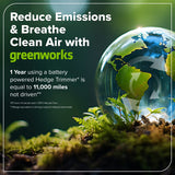 60V 26" Cordless Battery Hedge Trimmer 4000 SPM w/ 2Ah Battery and 3A Charger