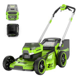 60V 21" Cordless Battery Dual Blade Self-Propelled Mower w/ (1) 8Ah battery and 6A Charger