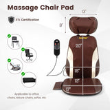 Neck & Back Massager Chair Pad with Adjustable Pillow & 3 Speeds, Rolling Shiatsu Massage Seat Cushion for Car Office Home
