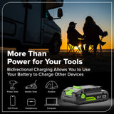 24V Cordless Battery 400 in-lbs Drill / Driver and 1950 in-lbs Impact Driver w/ Two(2) 2.0Ah USB-C Batteries & 65W USB-C Fast Charger