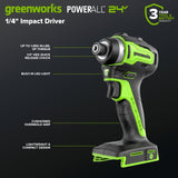 24V Brushless Power Tool 6PC Combo Kit w/ (1) 4.0Ah & (1) 2.0Ah USB-C Batteries and Charger