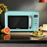 0.9Cu.ft Retro Countertop Microwave Oven 900W with Defrost & Auto Cooking Function, Glass Turntable