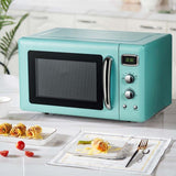 0.9Cu.ft Retro Countertop Microwave Oven 900W with Defrost & Auto Cooking Function, Glass Turntable