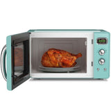 0.9Cu.ft Retro Countertop Microwave Oven 900W with Defrost & Auto Cooking Function, Glass Turntable