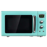 0.9Cu.ft Retro Countertop Microwave Oven 900W with Defrost & Auto Cooking Function, Glass Turntable