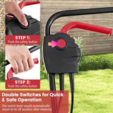 12 AMP 14" Electric Push Lawn Mower 2-in-1 Walk-Behind Lawnmower with Collection Box, 3 Adjustable Height Position