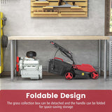 12 AMP 14" Electric Push Lawn Mower 2-in-1 Walk-Behind Lawnmower with Collection Box, 3 Adjustable Height Position