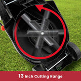 10 AMP 13" Electric Push Lawn Mower 2-in-1 Walk-Behind Lawnmower with Collection Box, 3 Adjustable Height Position
