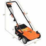2-in-1 Electric Lawn Dethatcher & Scarifier, 12 Amp 13" Corded Grass Dethatcher with 40L Collection Bag