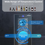 12-Bottle Wine Cooler Refrigerator, 10 Inch Mini Wine Cellar Freestanding or Built-in Wine Fridge