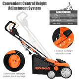 2-in-1 Electric Lawn Dethatcher & Scarifier with Folding Handle, 13 Amp 15" Corded Grass Dethatcher with 50L Collection Bag
