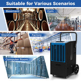140 Pints 4500 Sq.Ft Crawl Space Dehumidifier with Pump & Drain Hose, Portable Industrial Commercial Dehumidifier for Basement Warehouse