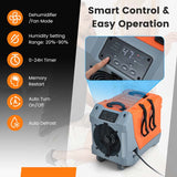 163 PPD Commercial Dehumidifier Built-in Pump & Drain Hose, Auto Defrost, Portable Industrial Dehumidifier for Basement