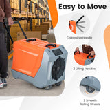 163 PPD Commercial Dehumidifier Built-in Pump & Drain Hose, Auto Defrost, Portable Industrial Dehumidifier for Basement