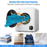 13.2 lb Portable Clothes Dryer, 1700W Electric Compact Front Load Tumble Dryer with Stainless Steel Tub for Apartments & Small Spaces