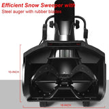 18" Electric Snow Thrower, 15AMP Corded Snow Blower with 180° Rotatable Chute, 10-Inch Clearing Depth