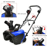 18" Electric Snow Thrower, 15AMP Corded Snow Blower with 180° Rotatable Chute, 10-Inch Clearing Depth