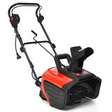 18" Electric Snow Thrower, 15AMP Corded Snow Blower with 180° Rotatable Chute, 10-Inch Clearing Depth