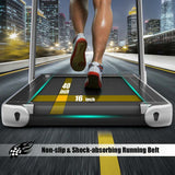 2-in-1 Folding Treadmill with Dual Display, 2.25HP Under Desk Treadmill Walking Pad, Bluetooth/Remote, Compact Jogging Machine for Home Office