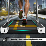 2-in-1 Folding Treadmill with Dual Display, 2.25HP Under Desk Treadmill Walking Pad, Bluetooth/Remote, Compact Jogging Machine for Home Office