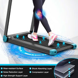 2.25HP Electric Folding Treadmill, Smart APP Control Walking Running Machine with HD LED Display & Device Holder
