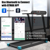 2.25HP Electric Folding Treadmill, Smart APP Control Walking Running Machine with HD LED Display & Device Holder