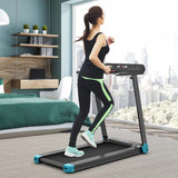 2.25HP Electric Folding Treadmill, Smart APP Control Walking Running Machine with HD LED Display & Device Holder