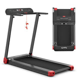 2.25HP Electric Folding Treadmill, Smart APP Control Walking Running Machine with HD LED Display & Device Holder