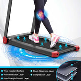 2.25HP Electric Folding Treadmill, Smart APP Control Walking Running Machine with HD LED Display & Device Holder