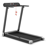 2.25HP Electric Folding Treadmill, Smart APP Control Walking Running Machine with HD LED Display & Device Holder