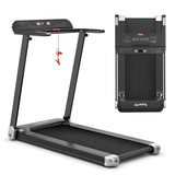 2.25HP Electric Folding Treadmill, Smart APP Control Walking Running Machine with HD LED Display & Device Holder