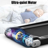 2.25HP Electric Folding Treadmill, Smart APP Control Walking Running Machine with HD LED Display & Device Holder