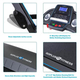 2.25HP Folding Treadmill for Home/Gym, Electric Motorized Portable Running Walking Exercise Machine with Blue-Ray LCD Display