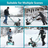 40V 20" Electric Snow Thrower with Dual LED Lights, Cordless Snow Blower w/2 x 4.0 Ah Battery & Charger