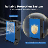 215 Pint Commercial Dehumidifier, 8000 Sq.Ft Industrial Dehumidifier with Drain Hose, 24H Timer & 4 Wheels for Basement, Warehouse, Water Damage