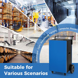 215 Pint Commercial Dehumidifier, 8000 Sq.Ft Industrial Dehumidifier with Drain Hose, 24H Timer & 4 Wheels for Basement, Warehouse, Water Damage