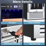 24" Large Dual Zone Wine Beverage Cooler Refrigerator Built-In & Freestanding Beer Fridge Wine Cellar