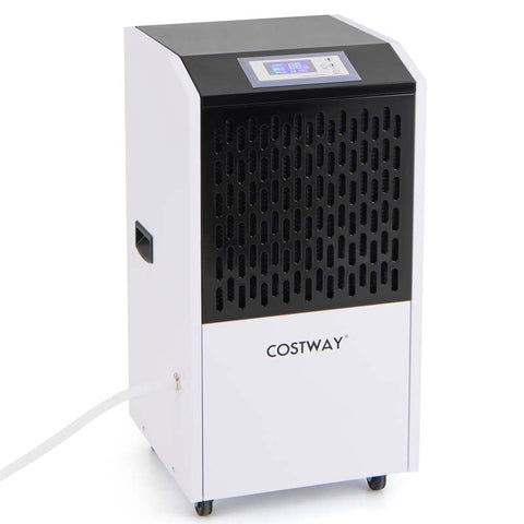 250 Pints Portable Commercial Dehumidifier with Drain Hose & 4 Wheels, Heavy Duty Industrial Dehumidifier for Basement Warehouse