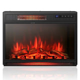 25" Recessed Electric Fireplace Heater with Flame Effect, Wall Mounted & Freestanding Electric Fireplace Insert