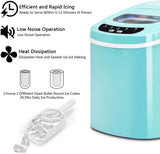 26LBS/24H Mini Portable Ice Maker Countertop, Compact Ice Machine with Ice Scoop