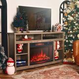28" Electric Fireplace Heater with Flame Effect, Wall Mounted & Freestanding Electric Fireplace Insert