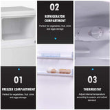 3.4 Cu.Ft Compact Refrigerator, 2-Door Mini Fridge with Freezer & Removable Glass Shelves for Dorm, Bedroom, Office