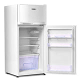 3.4 Cu.Ft Compact Refrigerator, 2-Door Mini Fridge with Freezer & Removable Glass Shelves for Dorm, Bedroom, Office