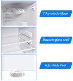 3.4 Cu.Ft Compact Refrigerator, 2-Door Mini Fridge with Freezer & Removable Glass Shelves for Dorm, Bedroom, Office