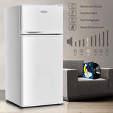 3.4 Cu.Ft Compact Refrigerator, 2-Door Mini Fridge with Freezer & Removable Glass Shelves for Dorm, Bedroom, Office