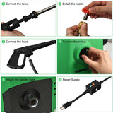 3500PSI Electric Pressure Washer, 1800W 2.6 GPM Portable Electric Power Washer with 4 Nozzles