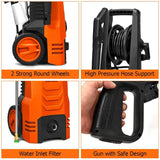 3500PSI Electric Pressure Washer, 1800W 2.6 GPM Portable Electric Power Washer with 4 Nozzles